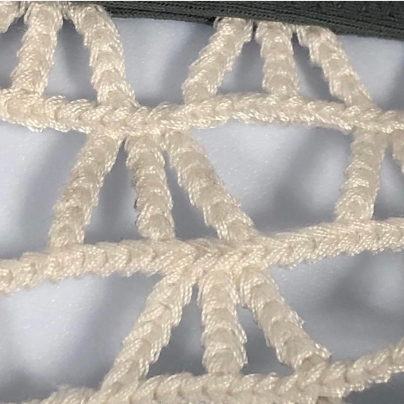 Shade & Shore Olive Green and White Crochet Trim Underwire Bikini Top size 38C - Picture 5 of 10